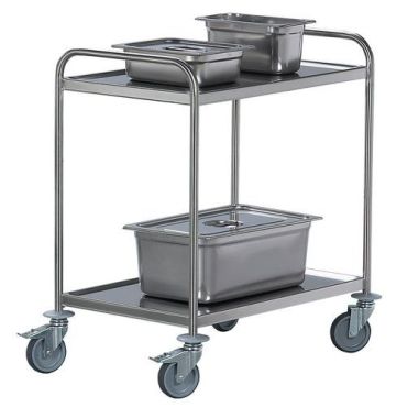 Hupfer - Chariot 2 plateaux inox 695x495 mm - capacité 120 kg