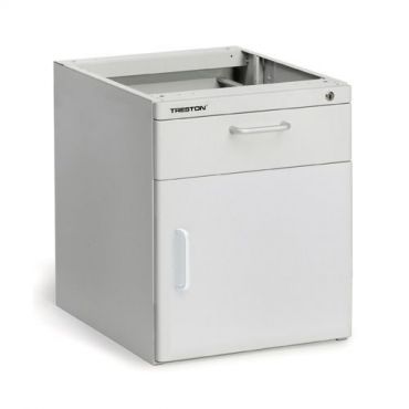 Treston - Teräslaatikosto M/Treston ESD - 1 laatikko + 1 kaappi - Vaaleanharmaa - 370x460x455mm