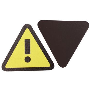 Smit Visual - Lean Management vaaramagneetti huutomerkki - 40 mm - Keltainen/musta - Kierrätetty
