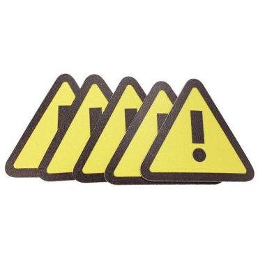 Smit Visual - Lean Management vaaramagneetti huutomerkki - 40 mm - Keltainen/musta - Kierrätetty