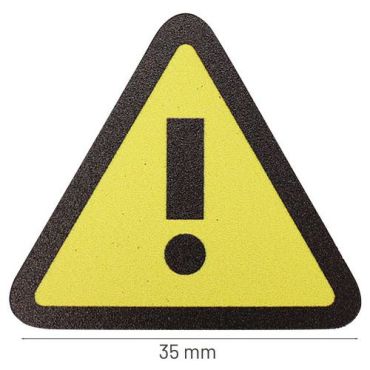 Smit Visual - Lean Management vaaramagneetti huutomerkki - 40 mm - Keltainen/musta - Kierrätetty