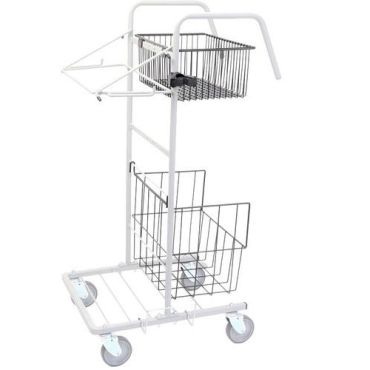 Siivousvaunu Max Greyline Liten - Valkoinen - 50 L tilavuus - 111 cm korkea - Valmiiksi koottu