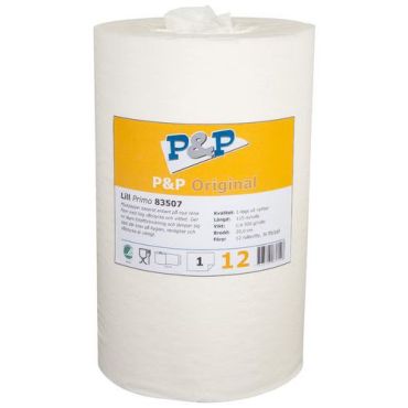 P&P - Paperipyyhe Pieni Primo - 1 kerros 115m - Valkoinen ensikuitu