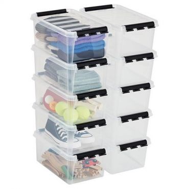 SmartStore - Säilytyslaatikko Classic 8 L läpinäkyvä 10 kpl pinottava keittiöön