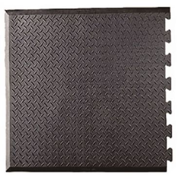 Notrax - Työpistematto päätypala - 71x79 cm - Keskipainoinen käyttö - Pehmeä kumi - 30% kierrätettyä materiaalia - Musta