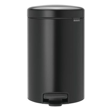 Brabantia - Roskakori polkimella NewIcon 12L musta - Ruostumaton teräs hiljainen sulkeminen