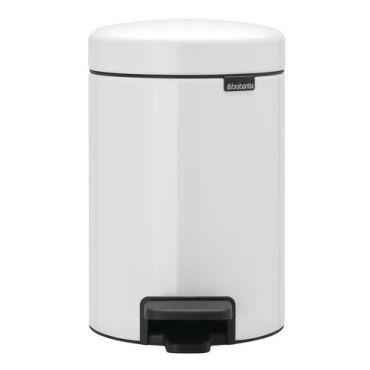 Brabantia - Roskakori polkimella NewIcon 3L valkoinen - Ruostumaton teräs helppo avata polkimella