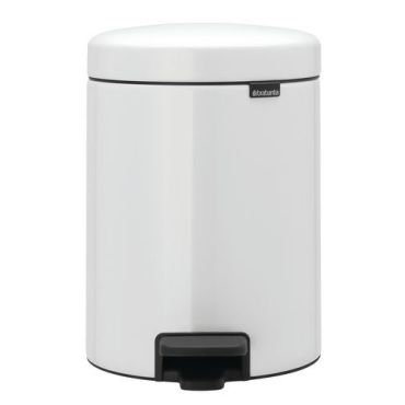 Brabantia - Roskakori polkimella NewIcon 5L valkoinen - Ruostumaton teräs - Pieni ja tyylikäs