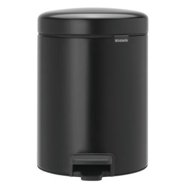 Brabantia - Roskakori polkimella NewIcon 5L matta musta - Ruostumaton teräs pieni tilavuus