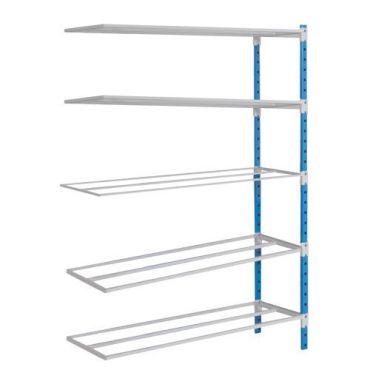 Manorga - Jatko-osa varastohyllyyn Combi-Flip 50 cm - Sininen pylväs - 170 kg/hyllytaso - 2000x1000x500 mm