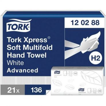 Tork - Tork advanced h2 120288 ‐käsipyyhkeet – valkoinen
