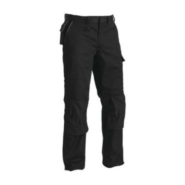 Blaklader - Työhousut Musta/Harmaa - Koko 50 - Lyhyt lahje - Puuvilla/polyesteri twilli - 300 g/m²