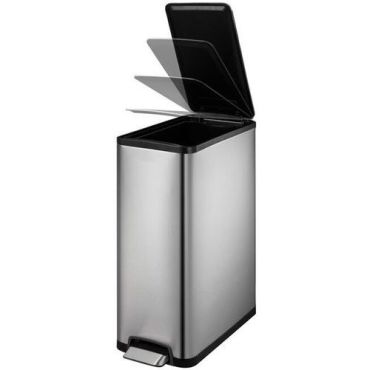 EKO - Roskakori polkimella Ecoslim 45 L - Matta/ruostumaton teräs - Jätteidenkäsittely