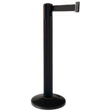 Beltrac - Rajapylväs ulkokäyttöön – musta pylväs musta nauha