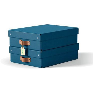 Leitz - Säilytyslaatikko Puro 8 l sininen 2 kpl - Pahvi 370x270x100 mm - Kestävä ja tyylikäs säilytysratkaisu