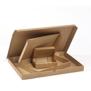 Matalaprofiilinen postilaatikko 430x310x50 mm - Kierrätettävä pahvi kellanruskea