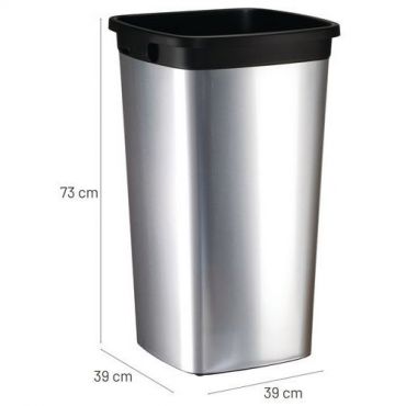 Vileda - Iris-roska-astia nelikulmainen 60 l muovi harmaa