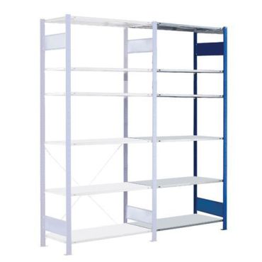 Schulte - Varastohyllyn jatko-osa Easy-Fix 250 x 60 cm - 6 hyllytasoa 150 kg/taso sinkitty