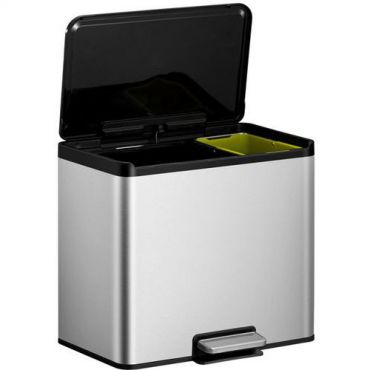 Eko - Roskakori polkimella essential recycler step bin 20+9 l matta ruostumatonta terästä