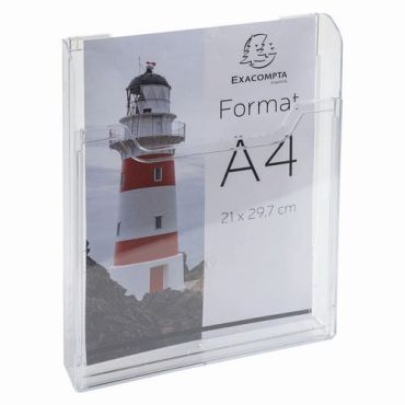 Exacompta - A4 seinälaatikko - Läpinäkyvä polystyreeni - 1 lokero - 239x300x26mm