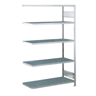 Schulte - Jatko-osa suurlokerohylly Easy-Fix - 2000 x 1306 x 500 mm - 250 kg/hyllytaso - Sinkitty teräs