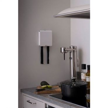 Housegard - Sammutuspeite metallikotelossa - 120x120 cm valkoinen - Paloturvallisuus ja helppo säilytys