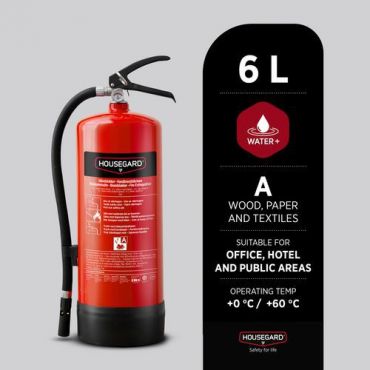 Housegard - Pfas-vapaa vesipalonsammutin 6 litraa punainen