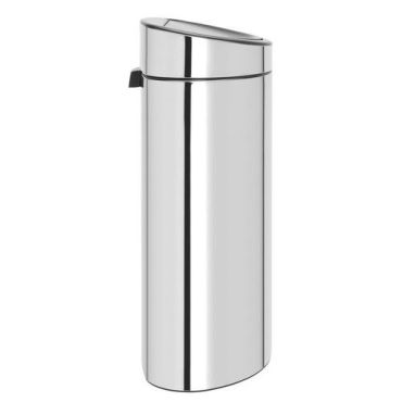 Brabantia - Roskakori Touch Bin 40L Soft-Touch - Ruostumaton teräs - Tilavuus 40L - Saranoidulla kannella