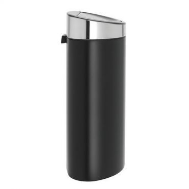 Brabantia - Roskakori Touch Bin 40L Soft-Touch mattamusta - Ruostumaton teräs - Tilava ja tyylikäs