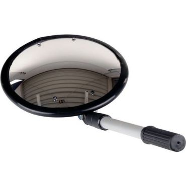 Dancop - Tarkastuspeili lampulla Ø25 cm - Säädettävä varsi 40-110 cm - Sisä- ja ulkokäyttöön