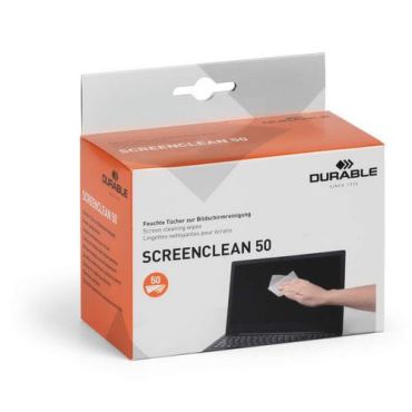 Durable - Kosteuspyyhkeet Screenclean 50 kpl - Näytön puhdistus