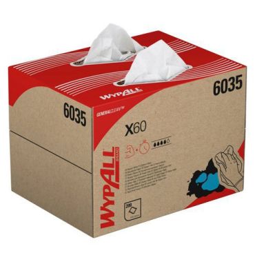Wypall - Paperipyyhkeet X60 General - 200 arkkia/laatikko - Kuituliina teollisuuteen