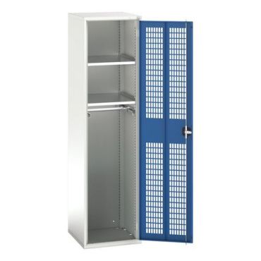 Bott - Pukukaappi PPE 525x550x2000mm 2 hyllyä teräs sininen ovi