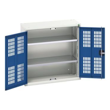 Bott - Tuuletuskaappi Verso 800x800x350 mm sininen - 2 hyllytasoa 1000 kg kantavuus teräs toimitetaan asennettuna