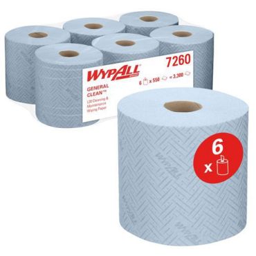 Wypall - Paperipyyhkeet L20 General Reach - Sininen 2 kerrosta 550 arkkia/rulla