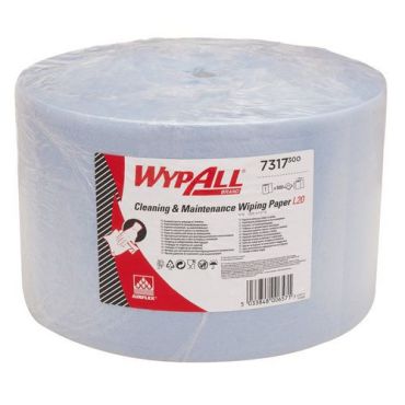 Wypall - Jättirulla paperipyyhkeitä L20 Cleaning - 2 kerrosta 500 arkkia - Sininen 38x18,3 cm