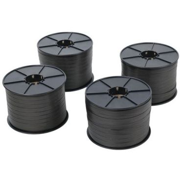 Manutan Expert - Manuaalinen polypropeenivanne musta - 500 m 15 mm x 0,6 mm - Kestävyys 329 kg