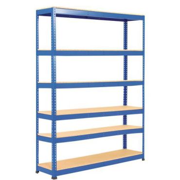 Manutan Expert - Rapid 1 arkistohylly - 1980x1830x455 mm 6 sinistä hyllytasoa 250 kg/hyllytaso 1500 kg kokonaiskuorma helppo kokoaminen