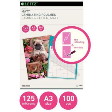 Leitz - Laminaatti matalalämpö matta a3 125my 100/pakkaus