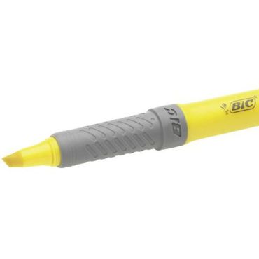 BIC - Korostuskynäsetti Highlighter Grip - 5 erilaista väriä - Viistetyt kärjet - Kierrätetty pakkaus