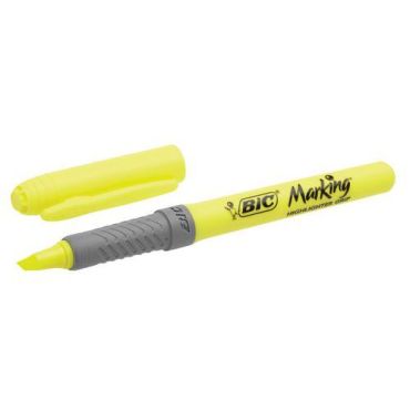 BIC - Korostuskynäsetti Highlighter Grip - 5 erilaista väriä - Viistetyt kärjet - Kierrätetty pakkaus