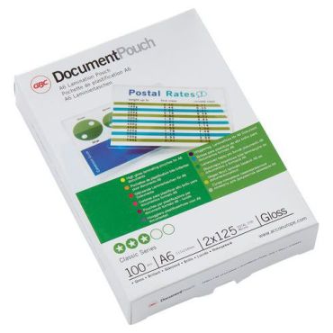 GBC - Laminointitaskut A6 2 x 125 my - 250 μm paksuus - 105 x 148 mm
