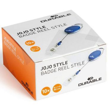 Durable - Jojo-pidike Style 10 kpl sininen - 80 cm klipsikiinnitys kierrätettävä
