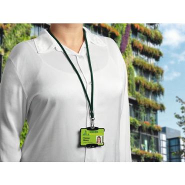 Durable - rPET-avaimenauha karabiinihakalla - Vihreä 10 kpl - 460 mm