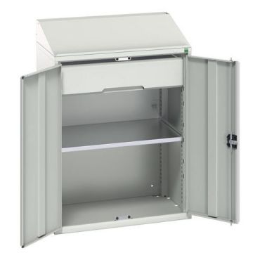 Bott - Pulpettikaappi Verso vaaleanharmaa - 800x550x1130mm - 2 ovea 1 laatikko teräs