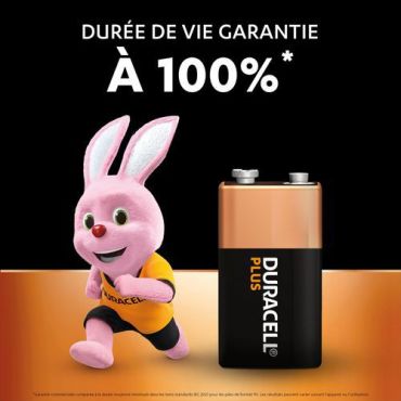 Duracell Plus 100% 9 V paristot - 2 kpl - Alkali - 0.75 Ah kapasiteetti - Kierrätettävä pakkaus