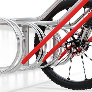 R and r - Seinäasennettava pyöräteline premium r55s 6 polkupyörää