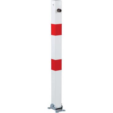 Crash Stop - Pylväs 70x70mm 1400mm puna-valkoinen - Sinkitty teräs kierrätetty