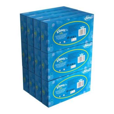Kleenex - Kasvopyyhkeet 20x20 cm - 2 kerrosta - Valkoinen - Pehmeät ja imukykyiset