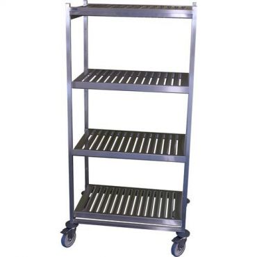 Alminor - Hyllyvaunu rfr 825x500x1800mm - ristikko - 4 tasoa